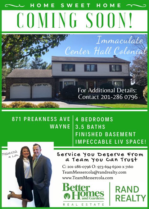 Near easy transportation to nyc immaculate home.  #teammessercola #ComingSoon #waynenj #realestate #BeBetter  #BHGRE #openhousenj #mrscleanliveshere #extendedliving