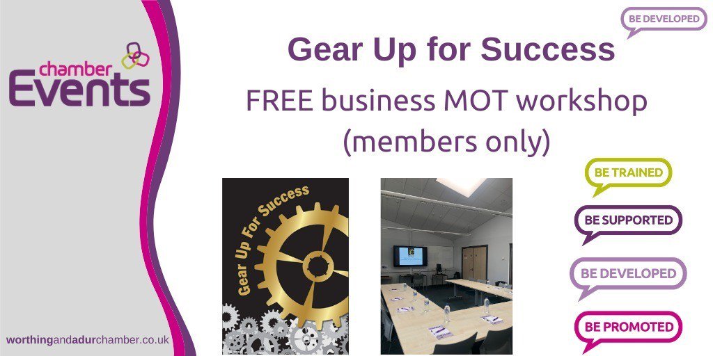 Chamber members are entitled to a FREE 3 hour Gear Up For Success workshop that will get you in the right gear and help you make plans to fast track your success 
wu.to/r8I0kl