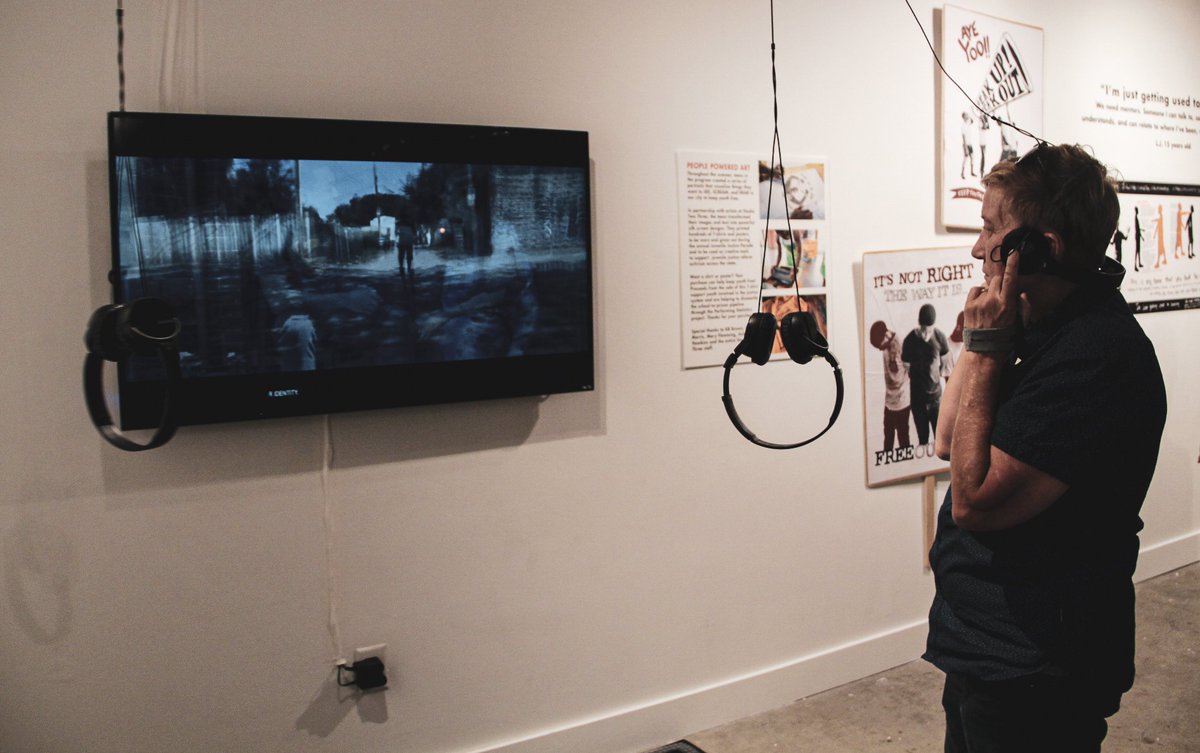 Through November 13 ART 180 presents "Unlock All The Doors"-A Performing Statistic exhibition that beautifully + artistically looks at young lives affected by the  school to prison pipeline. #prisonsdontwork #youthvoice #artforchange #policychange