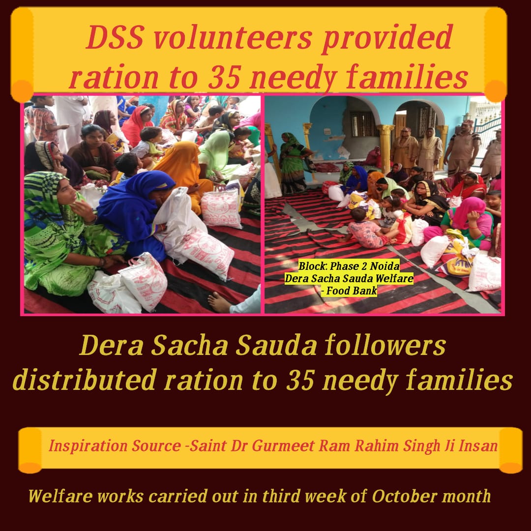 mkaur8977's tweet photo. If a person wants to serve god, first, he/she should serve his children. Following this, devotees of dera sacha sauda always helps others
 #ServeNeedyServeGod https://t.co/oZd36NzvXR