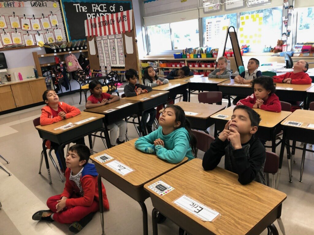 meadowbrookem's tweet photo. It’s Red Ribbon Week!!!  Everyone was encouraged to wear RED today and we began the day with a school wide mindfulness activity over the loudspeaker. @emeadowschools #greathappenshere19_20 https://t.co/yph9wrqrrs