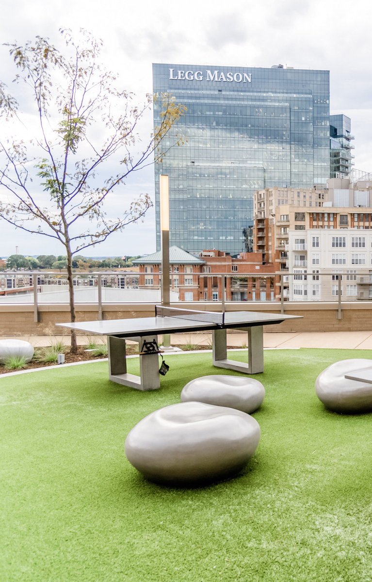 livelibertyapts's tweet photo. Table tennis with a view 🏓 What could be better? 
#HarborEast #InnerHarbor #TableTennis #views https://t.co/hDrsNArRK4