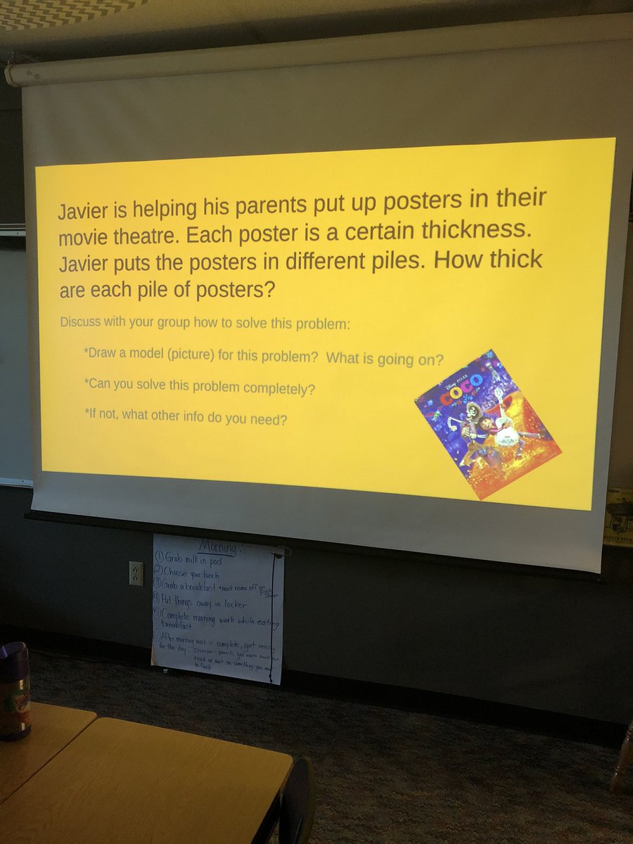 Putting what I learned from @ksdemath regional training, into practice by Monday! I’m excited to see the math conversations take place by my students today! Also, I set the room up just like the PD was 😂 because it was a genius way to share ideas. #kansanscan