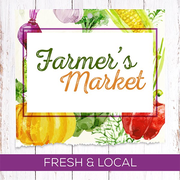 Come Join Us this WEDNESDAY at the 63's Patio for our Farmer's Market! #healthyfood #fresh #local #shudining