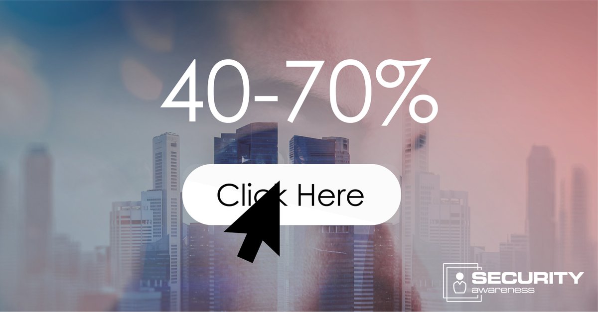 Infosec_Cloud's tweet photo. In our own findings with our Security Awareness Training and Testing service, 40-70% of staff within organisations put security at risk by clicking malicious links in phishing e-mails. 

Find out more by visiting our website: https://t.co/JowgDtmApv #cyberattack #cybercrime https://t.co/S1tLGSOPCU