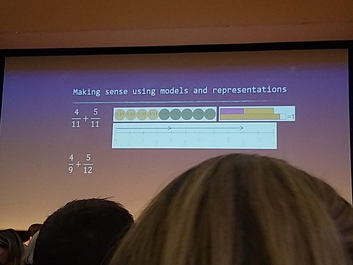 LawrieMiss's tweet photo. Learning about the power of concrete materials and visual representations for supporting maths mastery today. Blown away by how much sense adding fractions AND mixed fractions suddenly made to me as a learner... #SEICMaths @MrMattock https://t.co/vA0ucalL4t