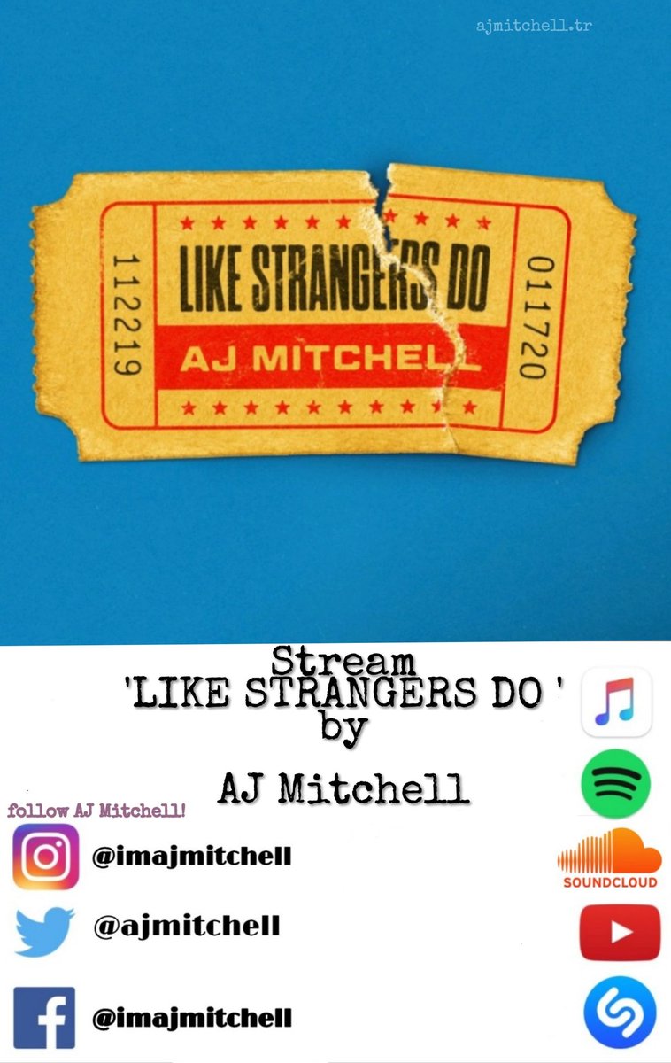 ajmitchelltr's tweet photo. Go stream these two great songs πΆπ§‘
#LikeStrangersDo & #DownInFlames https://t.co/m5JidnXWli