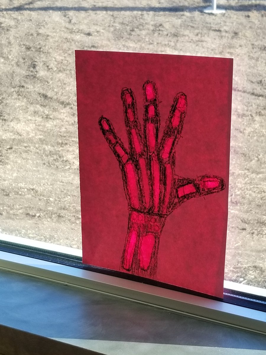 Makerspace Monday is all about bones today. We are making x-rays of our hands in the library! #WielandES #pfisdlibraries