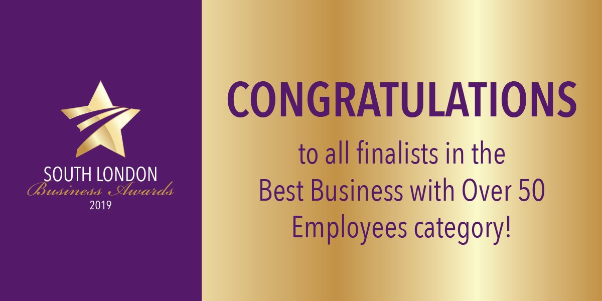 Congratulations to all finalists in the Best Business with Over 50 Employees! #southlondonbusinessawards #congratulations