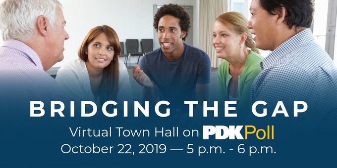 pdkintl's tweet photo. Join @pdkintl tomorrow from 5 to 6 p.m. EST to discuss the results of the #PDKPoll and what can be done to support preservice and early service teachers in an interactive online event. More info at: https://t.co/DsuFBjZb33 #PDK2020 https://t.co/4s9a3BdI5n