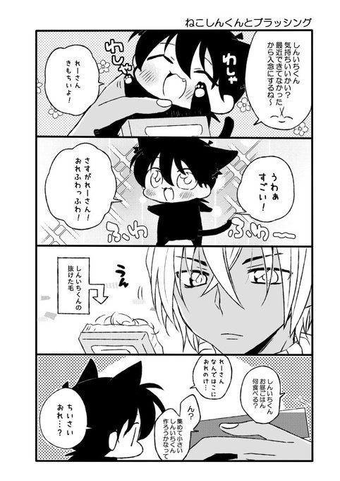 ねこしんくんとブラッシング 