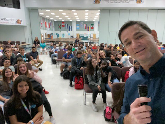 DBHSpathfinder's tweet photo. At it again... #DBHS Magnet Coordinators had an amazing time with the awesome students of #LyonsCreekMiddle today. So now #LyonsNation can #Come2DBHS to become our #Classof2024 https://t.co/ipBQe88iDT