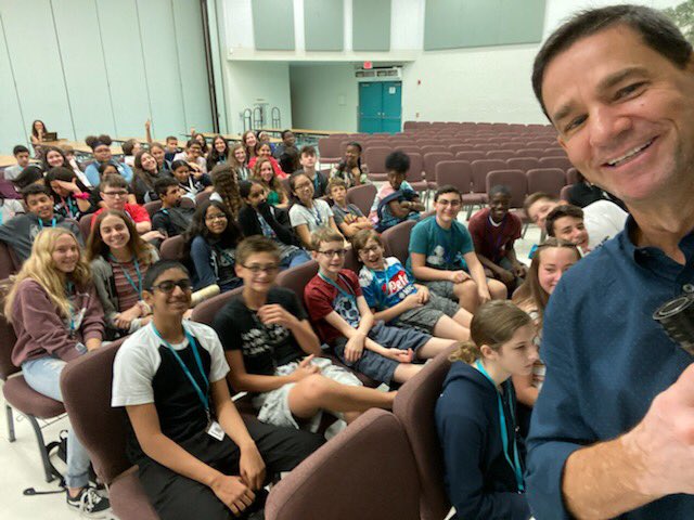 DBHSpathfinder's tweet photo. At it again... #DBHS Magnet Coordinators had an amazing time with the awesome students of #LyonsCreekMiddle today. So now #LyonsNation can #Come2DBHS to become our #Classof2024 https://t.co/ipBQe88iDT