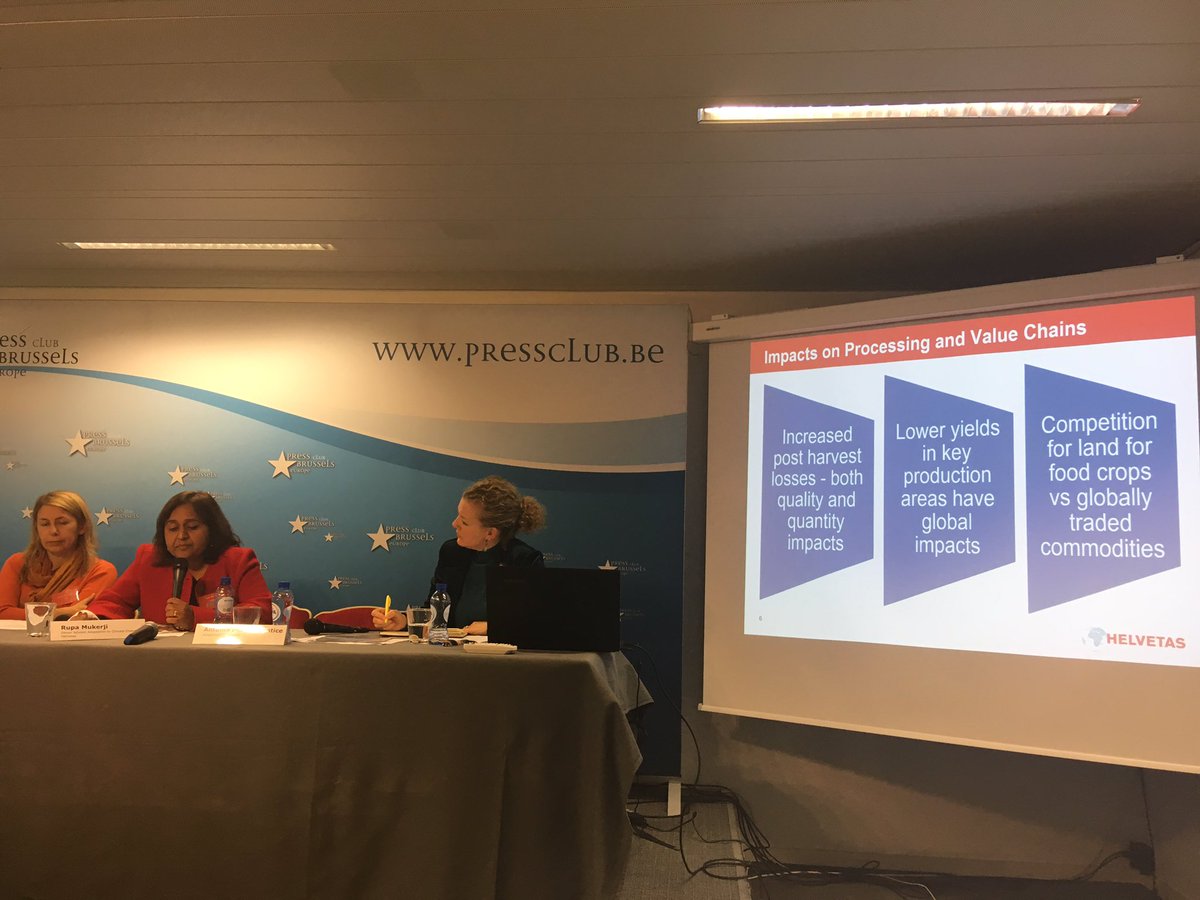 fspatterson's tweet photo. As climate change worsens = increase competition for land for bioenergy to achieve climate goals. Securing land rights for vulnerable groups is essential to stop worsening of food and nutrition security of these groups says @RupaMukerji from @HelvetasCH @Alliance_2015 #ghi2019 https://t.co/kVP2PDFL4X