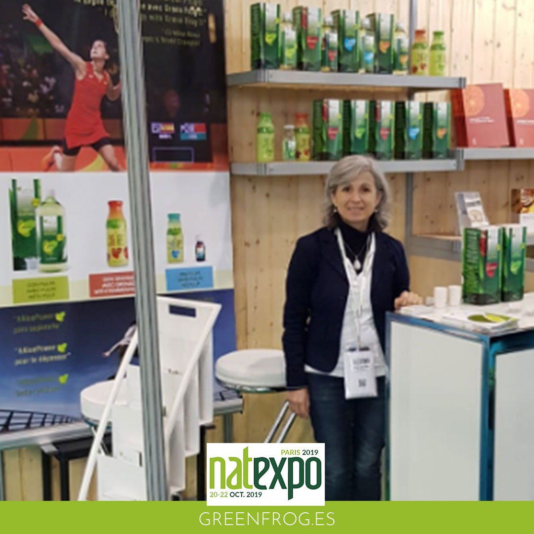 greenfrogaloe's tweet photo. Estos días estamos con nuestro equipo médico en @Natexpo París presentando nuestros #jugosdealoevera y #biocremasconaloevera La nueva temporada viene cargada de novedades que no os podéis perder. ¡Un saludo desde Francia! https://t.co/iBdJJfeY9j