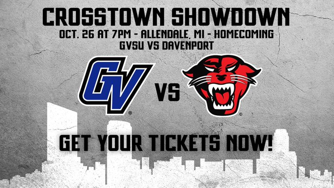 Enjoy fall break Lakers &amp; recharge the batteries, it's HOMECOMING this Saturday! <a href="/gvsufootball/">GVSU Football</a> has a big Crosstown Showdown and needs Laker Nation out in full force! 🎟️bit.ly/GVHomecoming

Let's start off the week w/ FREE pizza from Hungry Howies. RT now for a chance to win.