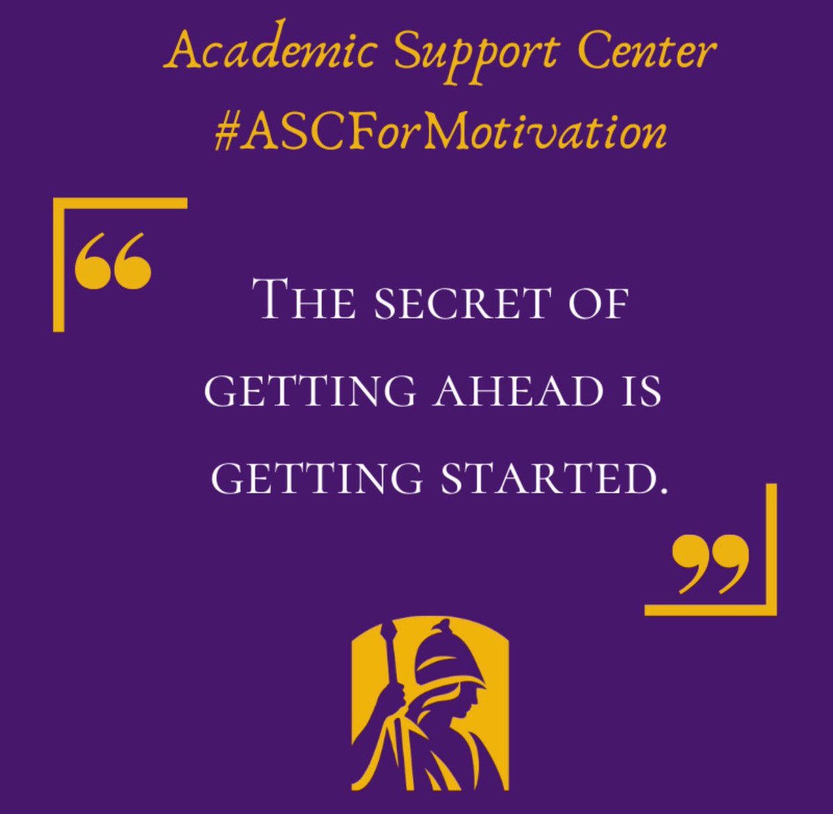 UAlbanyAdvising's tweet photo. Whenever you need some words of encouragement, don’t be afraid to #ASCForMotivation. 💜💛 https://t.co/4voTLjfsjp