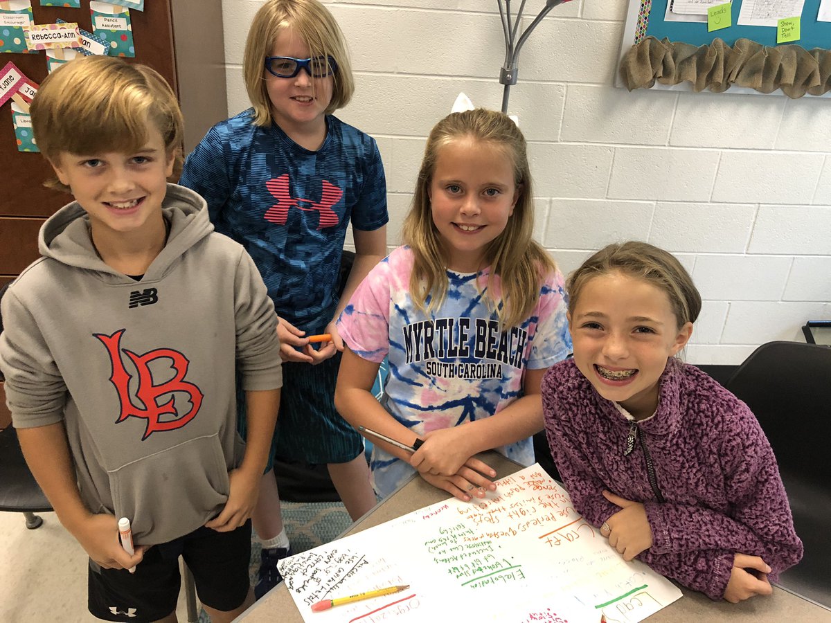 We collaborated to review all that we’ve learned about writing narratives in fourth grade. Wow!  We’ve learned so much! #onerce #gofourthrce