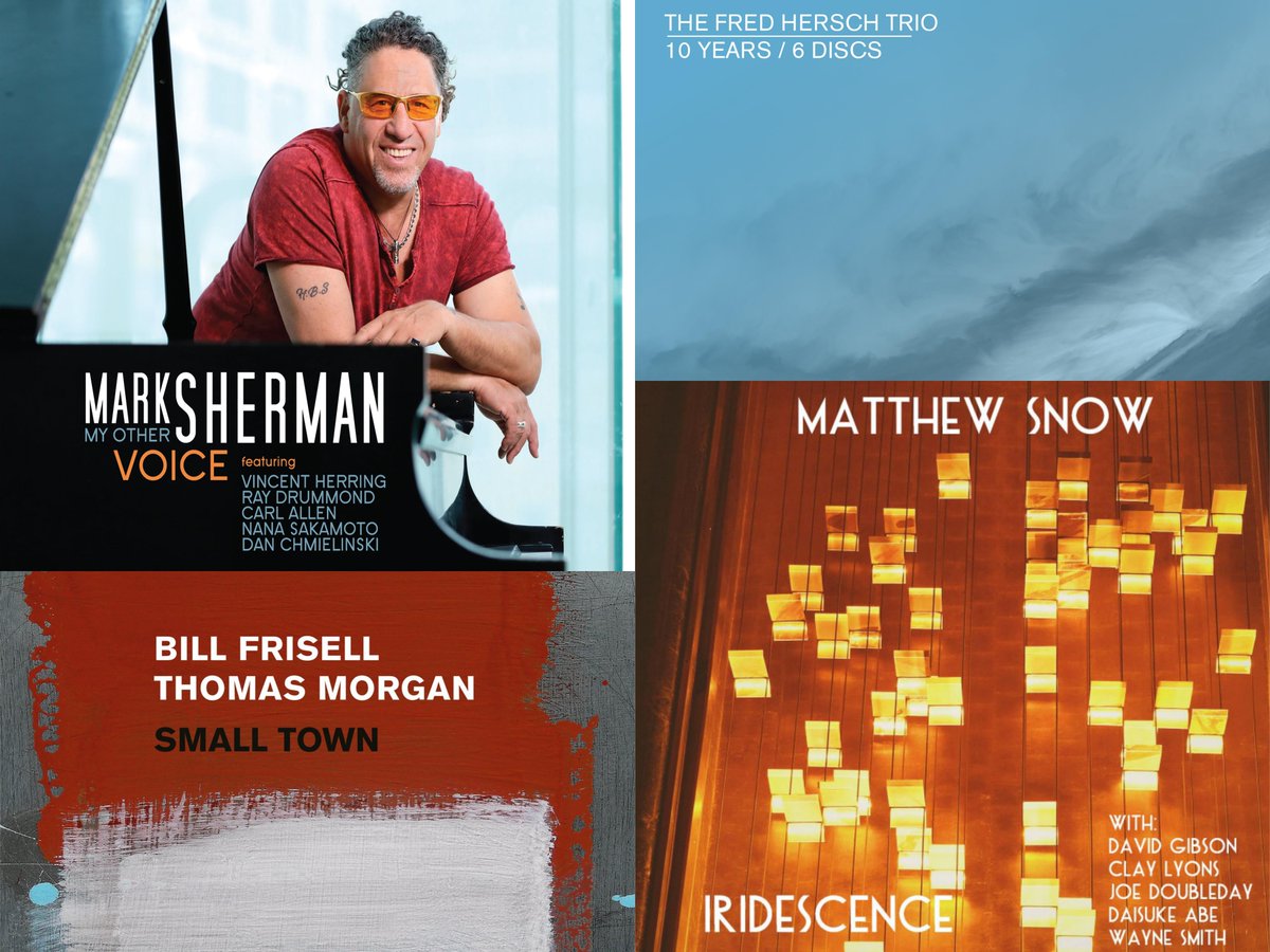 JazzBoulevard's tweet photo. JBRS 799 – Incls nu CDs from vibes - drummer @markshermanjazz / music off a 6 CD set from the @FredHerschMusic Trio / World music from perc. Adam Rudolph & Go Organic Orchestra. Also John Fedchock Big Band, some classic Ella & Louis. Enjoy! #Jazzposts https://t.co/a28ImBA24D https://t.co/qbT0W80jVh
