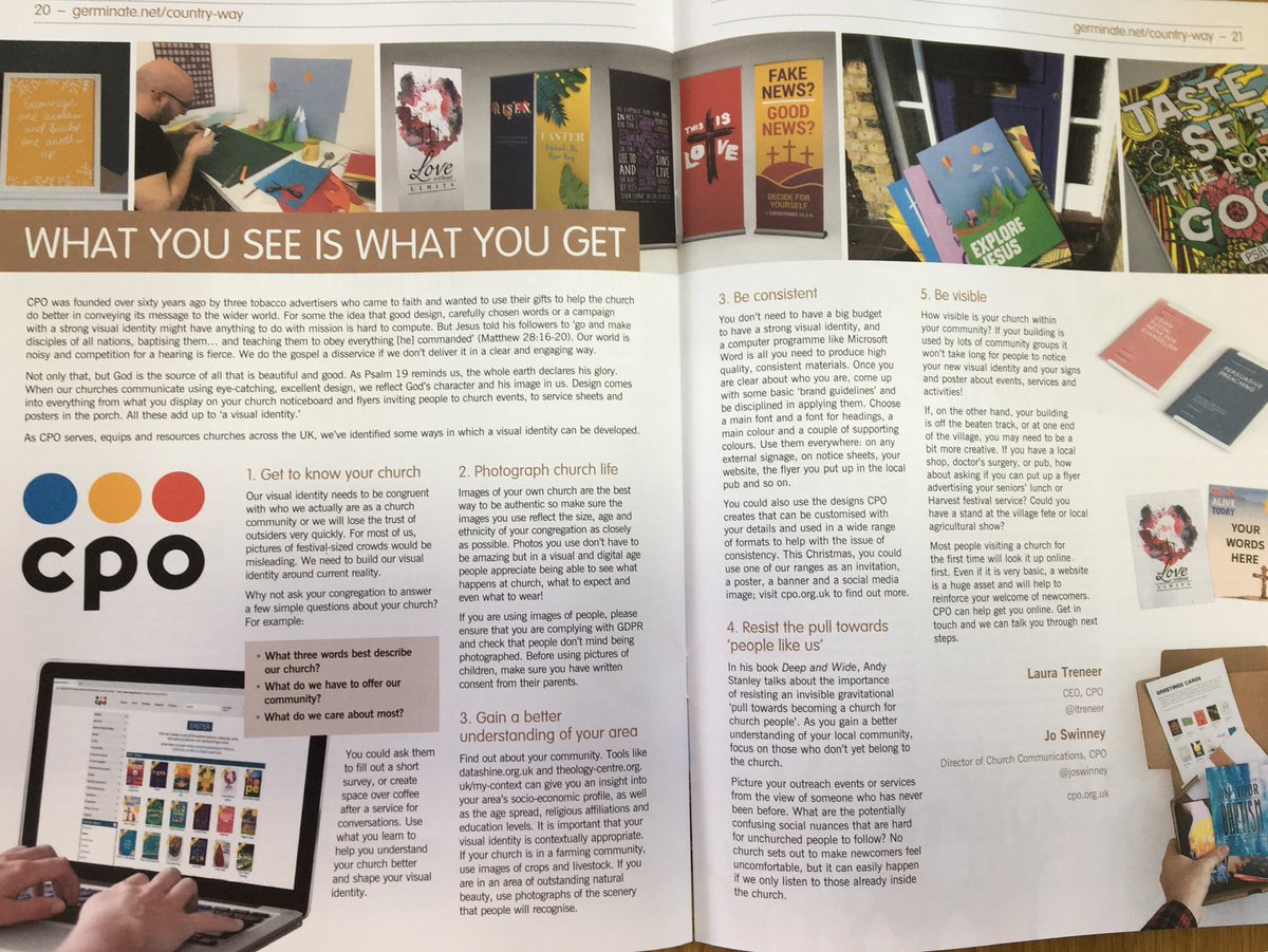 CPOresources's tweet photo. Great to see this article with communication ideas for your church in the #CountryWay mag from @GerminateARC.

If you'd like free back copies for your rural church and community or would like to subscribe contact countryway@germinate.net https://t.co/OAlobJu8F1