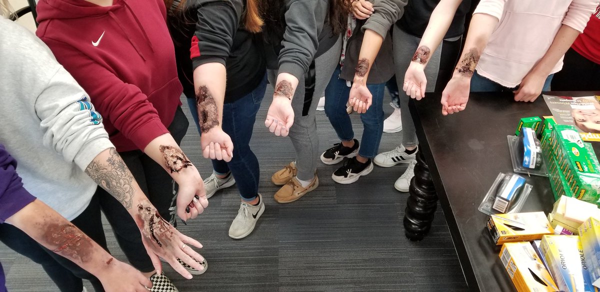 Cosmetology went zombie for the day!