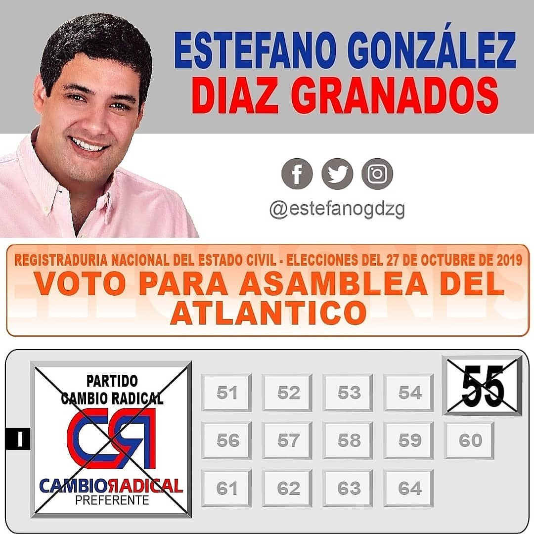 EsteEsAtlantico's tweet photo. Este domingo 27 de Octubre, vota :
#AsambleaCR55 por @estefanogdzg https://t.co/meKNq56GGq