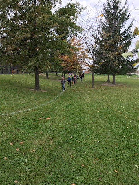 pecornerstone's tweet photo. Anchor students running on the new cross country course https://t.co/WMGPX80Rza