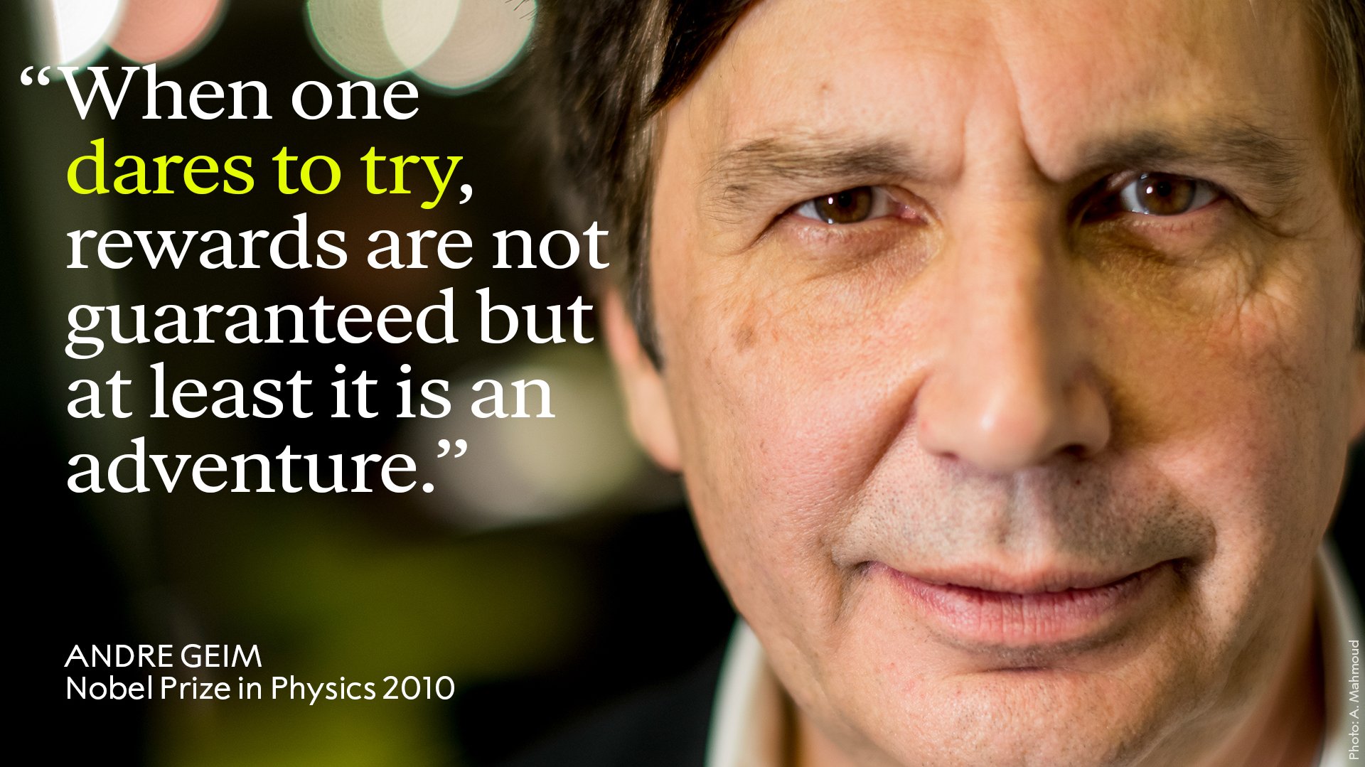 Remessage @ ERC_Research: NobelPrize: Happy birthday to the co-inventor of graphene, Andre Geim. 