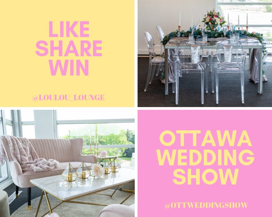 Our team loves partnering with the <a href="/OttWeddingShow/">Ottawa Wedding Show</a> to bring #Ottawa residents everything they need for the BIG day! 💍 Win tix by entering our giveaway contest. 
ottawaweddingshow.com #ContestAlert #RTtowin

For a chance to win:
✨Like and retweet
✨Follow <a href="/LouLou_Lounge/">LouLou Lounge</a>