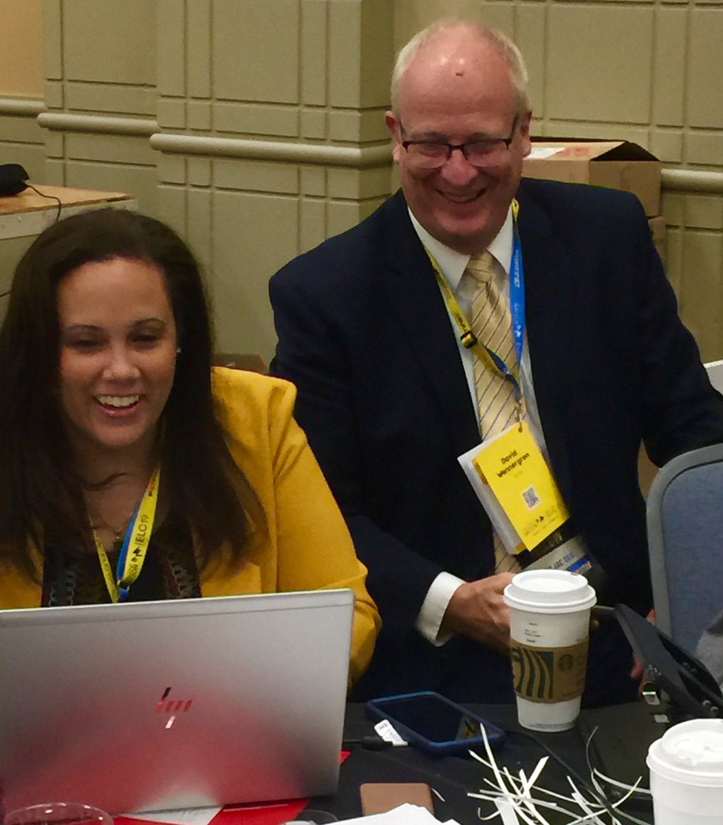 Me getting in the way as the real hero of #ImagineNationELC2019  our ⁦<a href="/ACTIAC/">ACT-IAC</a>⁩ Senior Director for Events, Kisha Powell, gets the work done behind the scenes. Well done to Kisha and the entire team!