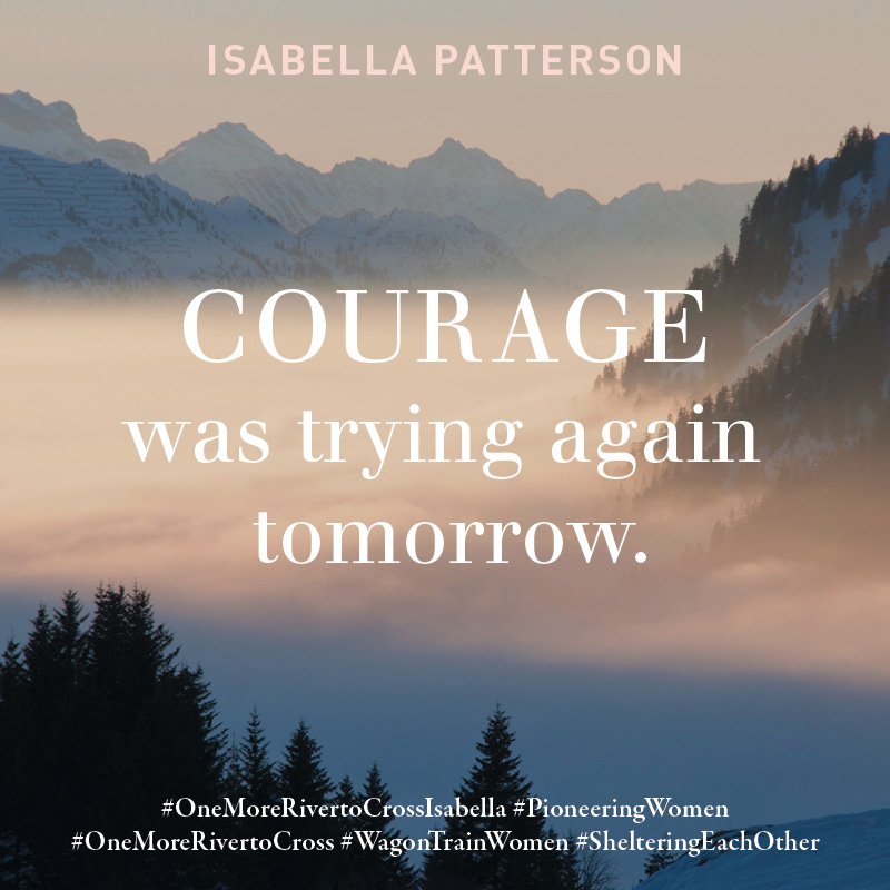 Courage is...
@revellbooks
#OneMoreRiverToCross
#Courage
#JaneKirkpatrick