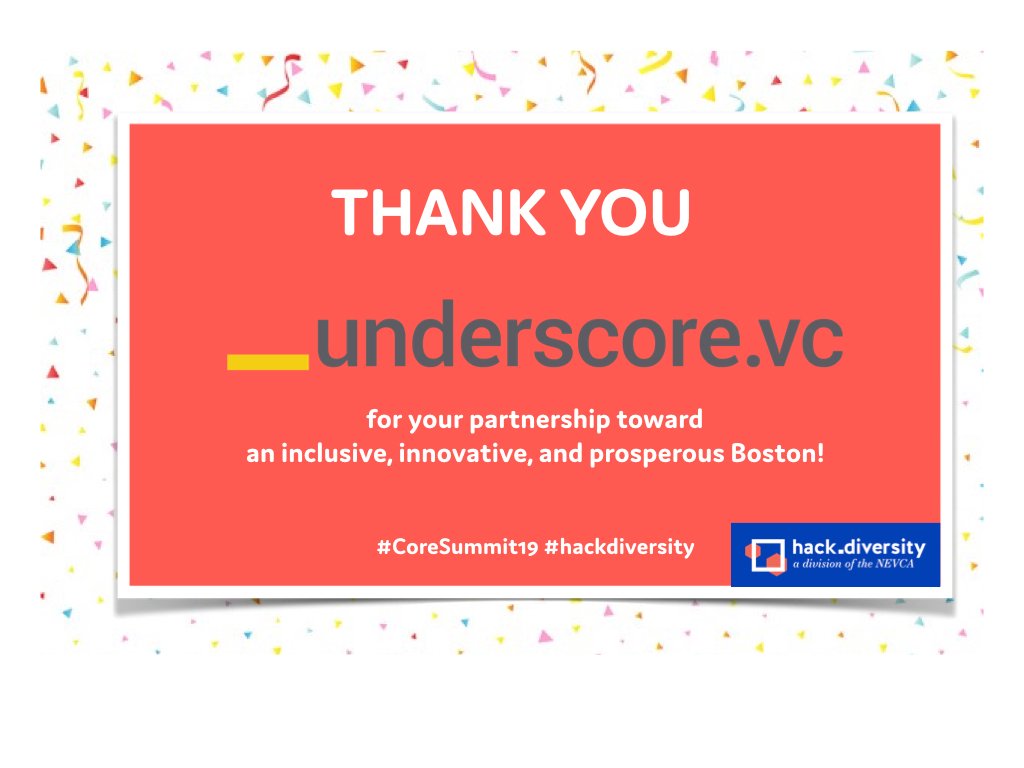 Hack_Diversity's tweet photo. #MondayMotivation @UnderscoreVC #CoreSummit19 contributed $5 towards future Hack.Diversity programming for all unique photos. The results are in...130 photos each matched. THANK YOU for your partnership toward an inclusive, innovative, and prosperous Boston! https://t.co/eohKTrOVns