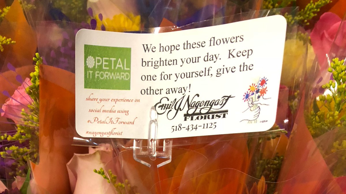 nagengast's tweet photo. Gearing up for PETAL IT FORWARD! An annual event happening this Wednesday, Oct 23rd. We'll be hitting the streets of Albany and randomly giving away flowers! Yup that's right, free flowers! https://t.co/mU8LpHsiR6