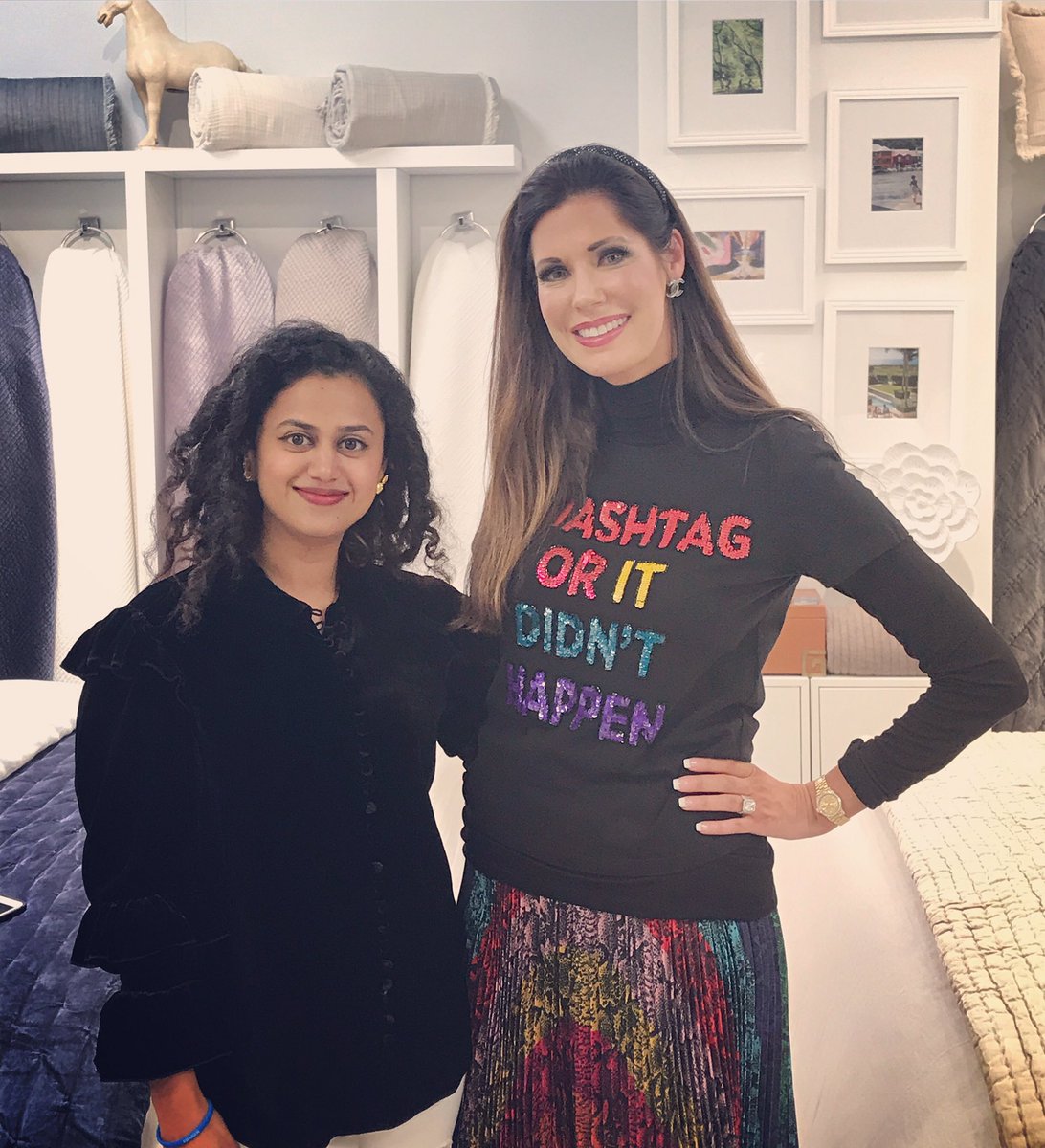 Always such a delight to have the inspirational <a href="/shaylacopas/">Shayla Copas</a> visit us at market!! Reasons and reasons why we love <a href="/HPMarketNews/">High Point Market</a> 

❤️💜💙💛🧡💚

#lakairos #hpmkt #Designonhpmkt #northcarolina #fashion #textiles #interiors #home #luxuryinteriors #style @designonhpmkt