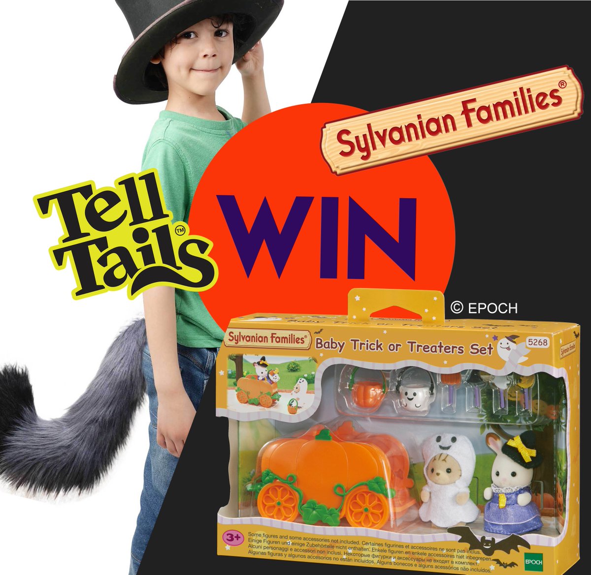SylvanianUK's tweet photo. We've got a SppOoKkYyy #Halloween #competition for you! 🎃🦇👻

RT this post, FOLLOW us and @TellTailsHQ and COMMENT your favourite Halloween outfit for the chance to #win a Wicked Wolf tail and Baby Trick or Treaters Set!

T&amp;Cs - https://t.co/EBzgKdZVSX https://t.co/M630GCD8vg