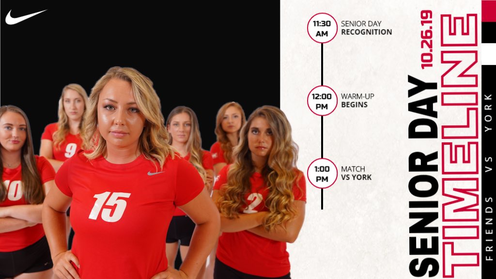 FriendsFalcons's tweet photo. It’s officially Senior Week for @FriendsUvb! 

@FriendsUvb will play host to @ycathletics on Senior Day on Saturday, Oct. 26th!

Senior Day Recognition will begin at 11:30am, followed by the match at 1:00pm. #FalconNation #SeniorDay https://t.co/ggC0Gm6bSn