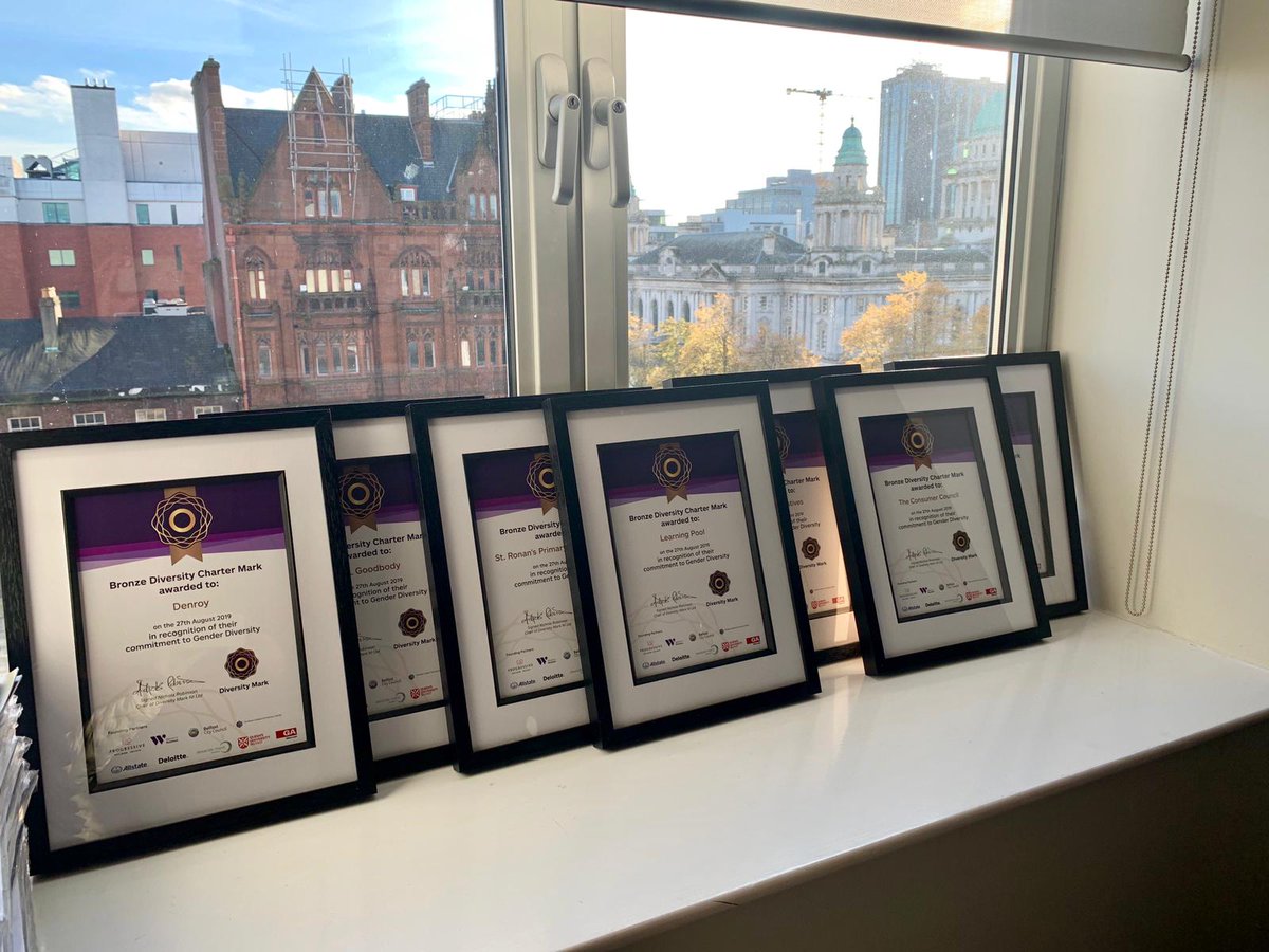 Diversity_Mark's tweet photo. Happy times in the office today! We are so excited to present these awards to some of our wonderful members this week! 🥂 #celebratingachievement #diversityandinclusion #chartermark https://t.co/B0OOqlc99f