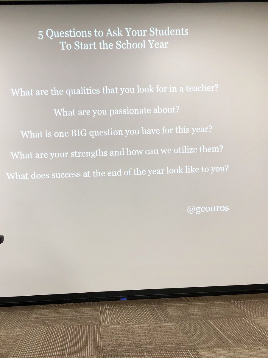 Kotoole6's tweet photo. Get to know your students!! Relationships are the cornerstone of learning! @gcouros @ESBPD @Andrea75511652 @JWash1983 https://t.co/8khuoncicf
