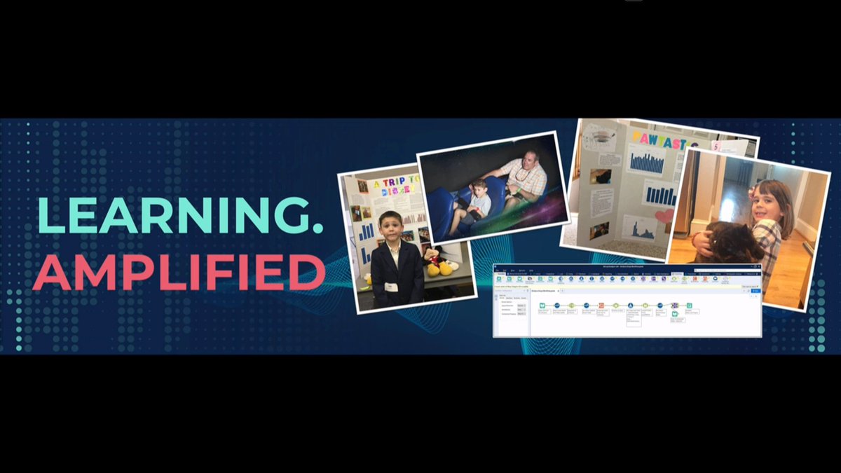 johnmmcclelland's tweet photo. Last week I shared the stage with @alteryxlibby during her keynote to discuss how my kids have used @alteryx for their Math Fair projects. As Libby said, "analytics and learning are happening at all stages of our lives" - it's great to get our kids started early! #alteryx19 https://t.co/CpcG73BcLo