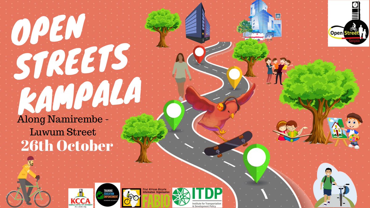 OpenStreetsKla's tweet photo. Through walking, cycling &amp; other social, economic and interactive activities, #openstreetskla aims to create awareness on sustainable urban mobility to all calibers of people. @KCCAUG @ITDP_HQ @URAuganda https://t.co/G86aEHrMJB