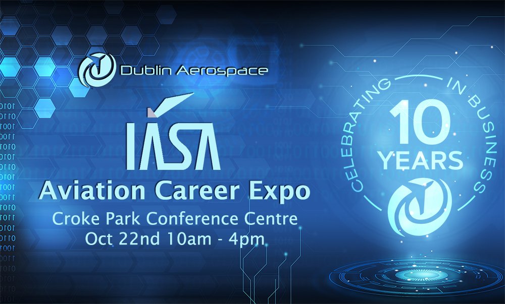 Dublin Aerospace (@dublinaerospace) on Twitter photo Tomorrow we will be in Croke Park for the <a href="/IASAofficial/">Irish Aviation Students’ Assoc.</a> Career Expo from 10am-4pm. Call in if you want to learn more about an apprenticeship with <a href="/DublinAerospace/">Dublin Aerospace</a> in aviation #apprenticeship #jobs @IASAexpo19 Tomorrow we will be in Croke Park for the <a href="/IASAofficial/">Irish Aviation Students’ Assoc.</a> Career Expo from 10am-4pm. Call in if you want to learn more about an apprenticeship with <a href="/DublinAerospace/">Dublin Aerospace</a> in aviation #apprenticeship #jobs @IASAexpo19
