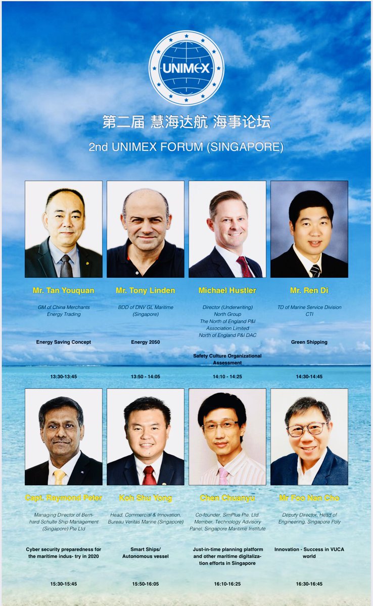 Unimex18's tweet image. 2nd unimex forum ( Singapore) on 2 November 2019 @ Singapore Polytechnic.

Come and join us by on line registration:

lnkd.in/fRtzfqD

#innovation #entreprenuership #maritimedigitalization #smartships
