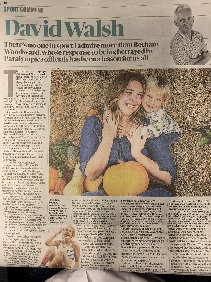 Not my usual #shoutout <a href="/Dorset_Hour/">#Dorsethour</a> 

Please read this, published yesterday, and give this Luv’r <a href="/GulliversFarm/">Gullivers Farm Shop & Kitchen</a> some Dorset loving💚 Wonderful article <a href="/DavidWalshST/">David Walsh</a> about Bethany Doran (nee Woodward) <a href="/BethyWoodward/">Bethy Doran</a> <a href="/leedoran1/">lee doran</a> 👏

#LoveDorset💛 #DorsetHour