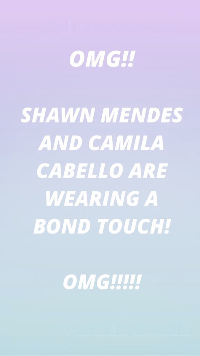 DailyMendesLife's tweet photo. “We woke up to these awesome pics and are so so so excited!!! Omg omg omg omg 😍⁠ Spotted! Using Bond Touch while apart @camila_cabello and @shawnmendes!⁠ 💞”- @/bondtouch 

These bands vibrate when one person touches their own whenever they’re thinking of the other person ❤️ https://t.co/a4Jr1GRVfd