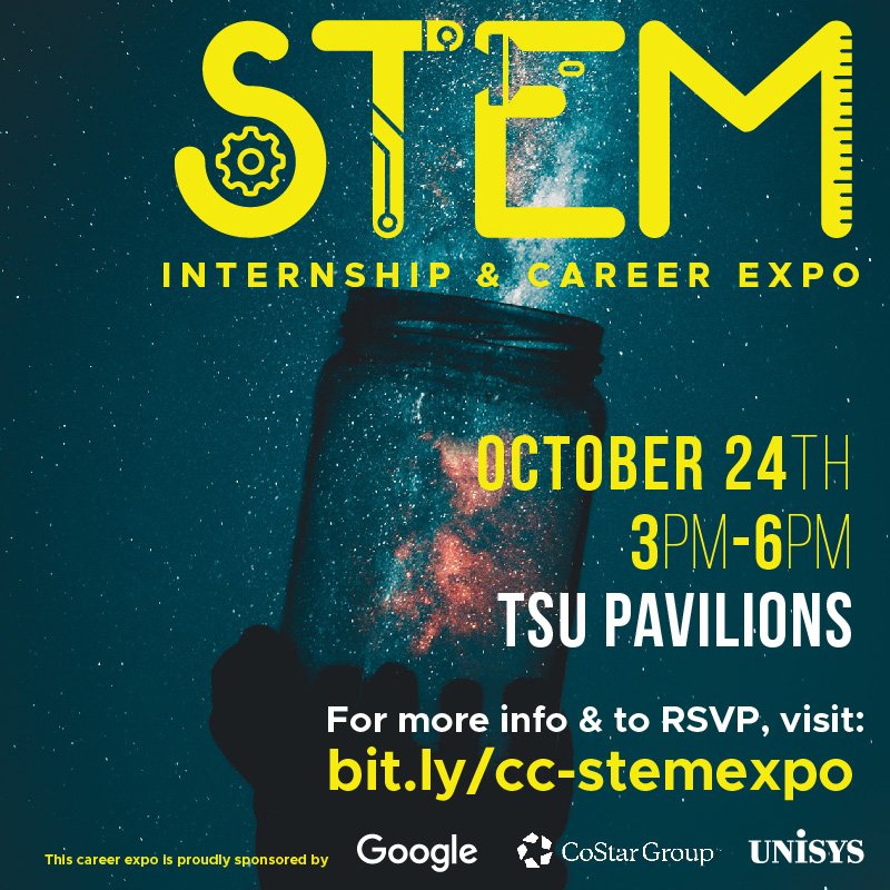 csufecs's tweet photo. STEM Internship &amp; Career Expo this Thursday 3pm-6pm! 
For more info and to RSVP go to: https://t.co/OCeJv6dsmn  

Thursday, October 24, 2019  
3:00pm - 6:00pm | TSU Pavilions

#stem #stemcareer #careerfair #resume #careerdevelopmemt #job #jobsearch #csuf #csufecs #titanswork https://t.co/iv1kFYh3dj