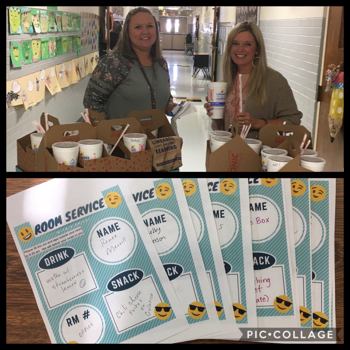 Our awesome admin taking time to give our teachers Room Service today! #Sonic #makingourday #betheone #leadershipthatserves <a href="/jagsofjefferson/">Jefferson Elementary</a> <a href="/WFISDschools/">Wichita Falls ISD</a> @iAmerica811 <a href="/kellimroberts77/">Kelli Roberts</a>