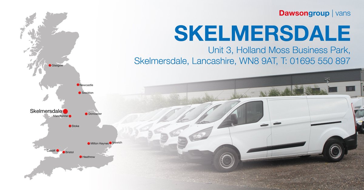 Improve your business with us! Contact our Skelmersdale branch today and find out how we can help you to enhance your business growth! -> bit.ly/2RFXzDr 

#Didyouknow, that Skelmersdale is made up of roundabouts and has no traffic lights? 

#interestingfact #branch #vans