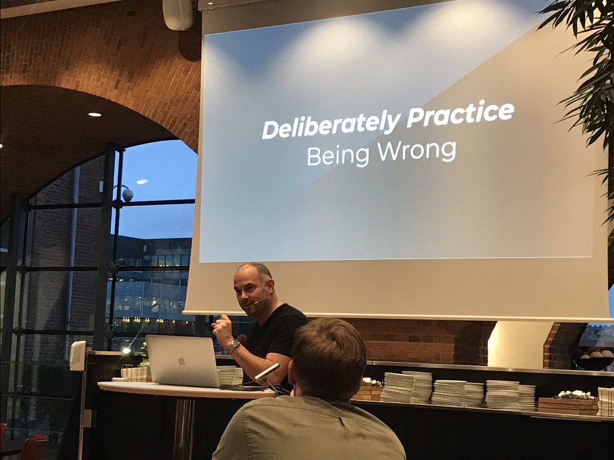 code_conf's tweet photo. โBeing wrong is a key software skillโ @russmiles #softwaredevelopment #chaosengineering #cloudnativecph https://t.co/NkiEF7viwr