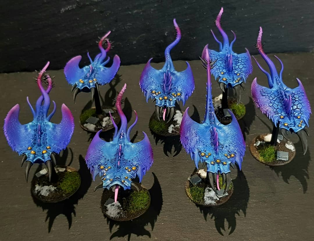 My screamers that i finished awhile back #ageofsigmar #Warmongers #daemons #tzeentch