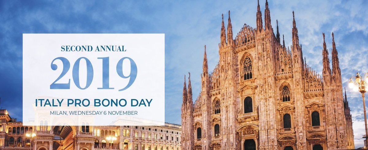 ProBonoItalia's tweet photo. Grazie a @RedattoreSocial per aver raccontato la seconda edizione dell' #IPBD19. Vi aspettiamo a #Milano, il 6 novembre, presso @ashurst.
https://t.co/qX920qsog6 https://t.co/Qo1DD1h2lO